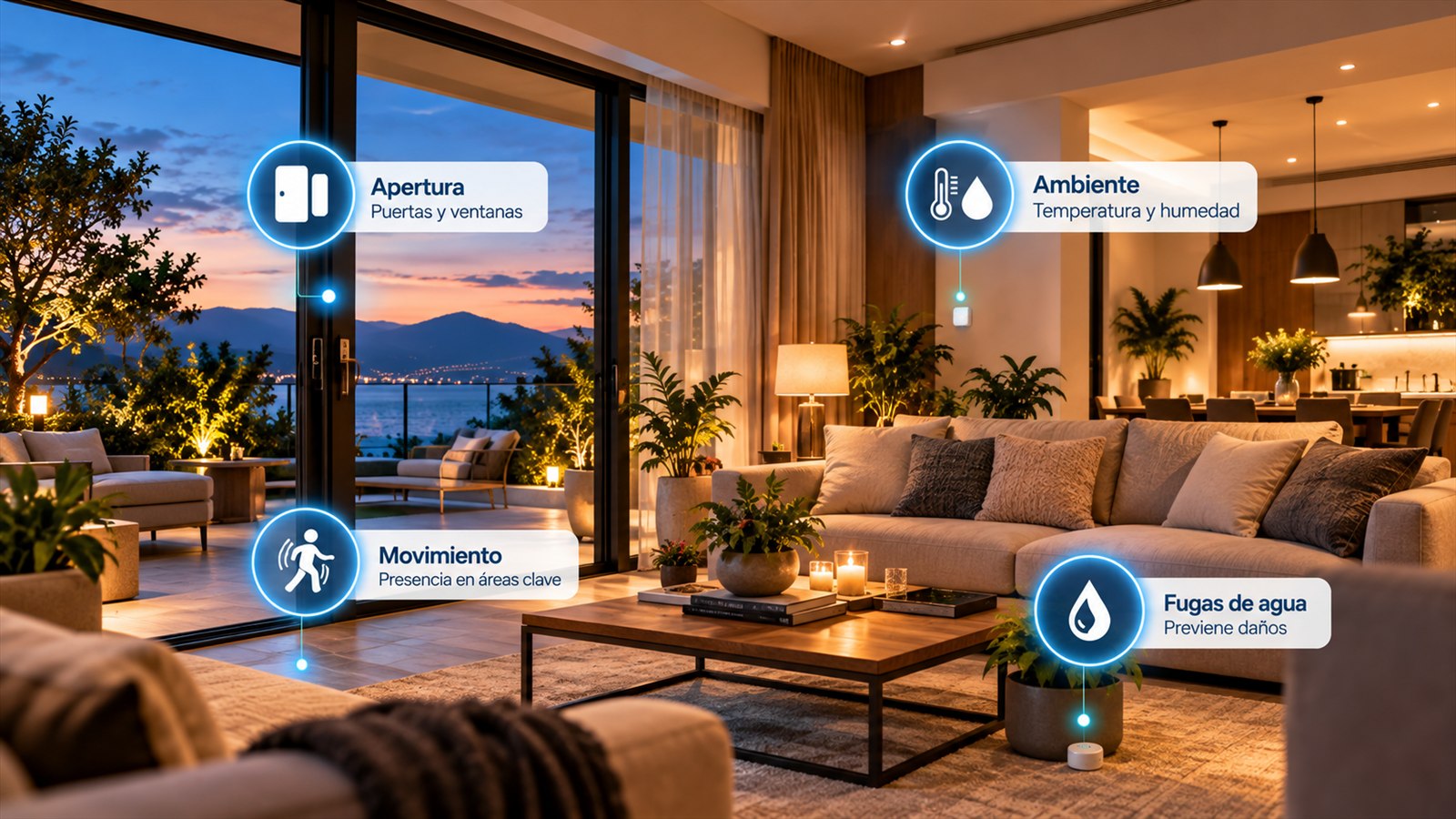 Interior de un hogar observado por Sawuntu IoT